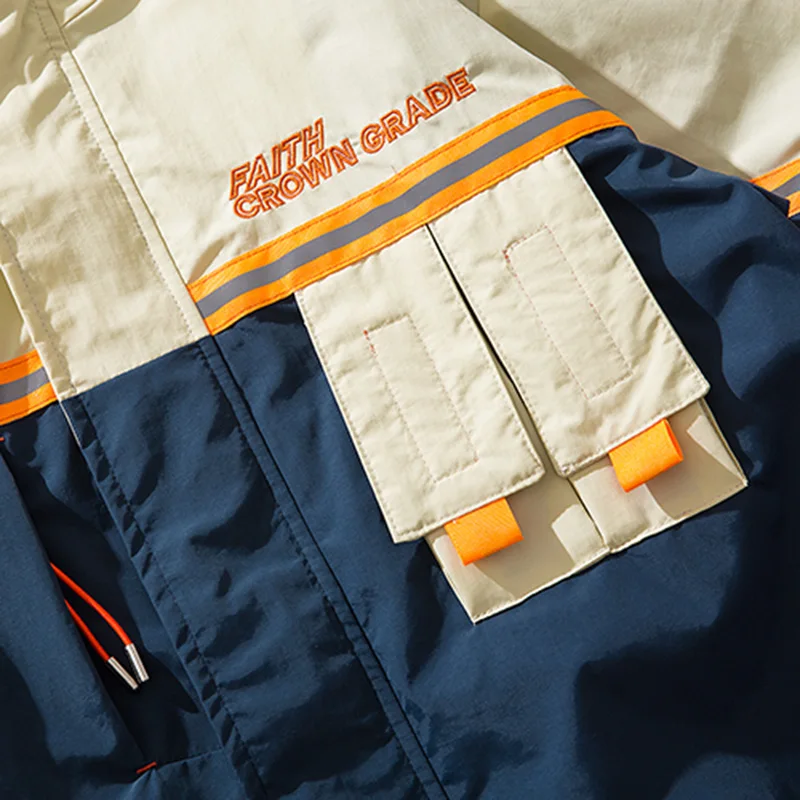 Мужская куртка с капюшоном в стиле хип хоп винтажная ветровка 2019|Мужские куртки| |