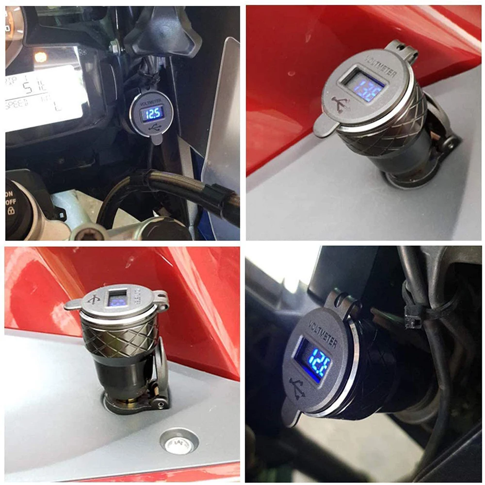 Разъем питания DIN Hella из алюминиевого сплава двойной разъем QC3.0 быстрая зарядка 3 0