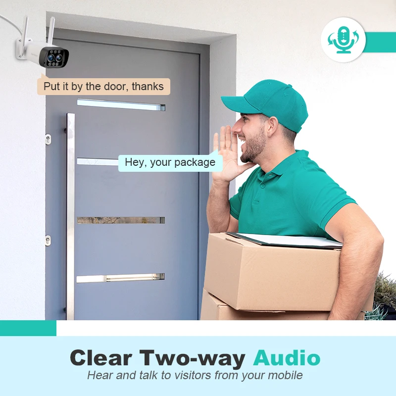 HeimVision HMB12MQ Ip Камера 4MP Wi Fi камеры безопасности наружного Цвет Ночное видение 2 Way