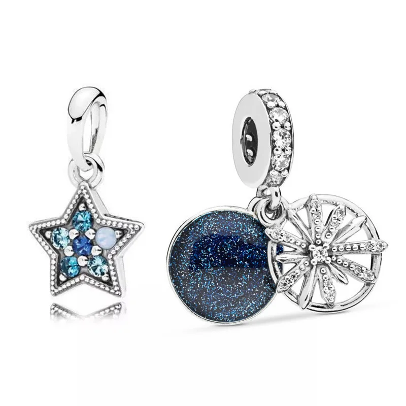 Горячая Распродажа подлинный 925 пробы Серебряный 14 стиль синий океан Сердце