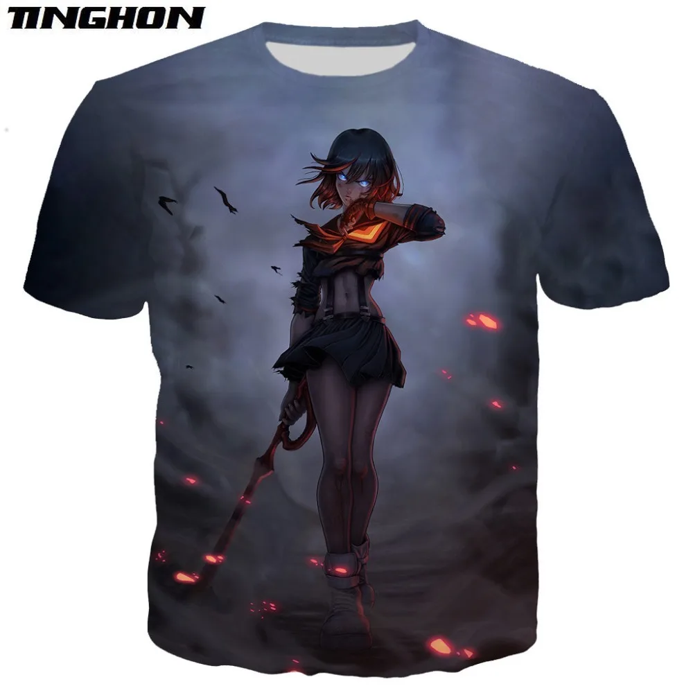 XS 7XL аниме анимэ Akame Ga Kill рубашки 3D печатных футболка забавные модные летние для