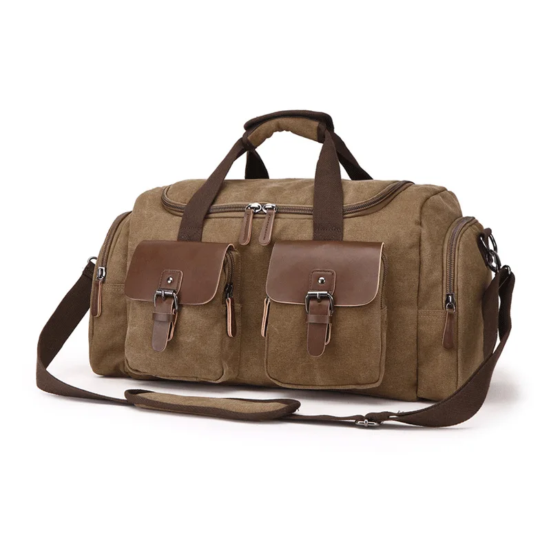 Men Sports Gym Bags for Fitness Outdoor Men Handbag Canvas Vintage One Shoulder Bag Retro Luggage Duffle