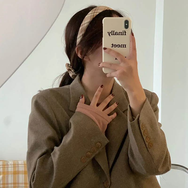 

For Girls Women Wide Side Cloth Hair Hoop Korean Style Fashion Hair Accessories Nice Gift Lattice Pattern