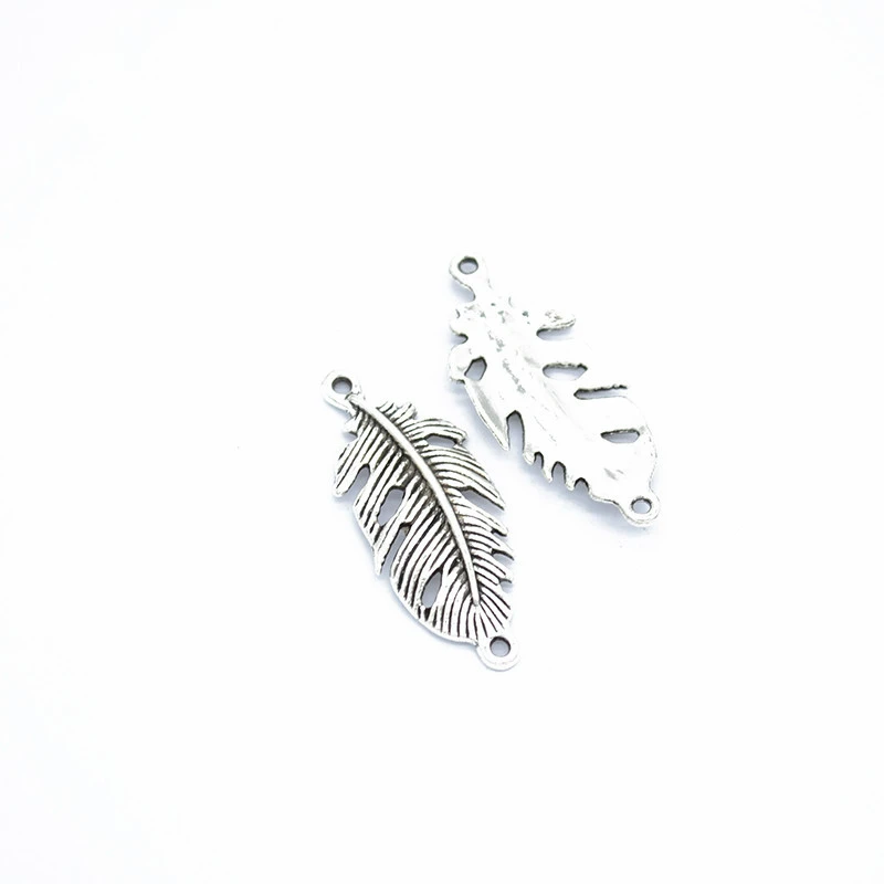 

60pcs Feather Charms DIY Jewelry Making Pendant Fit Bracelets Necklaces Earrings Handmade Crafts