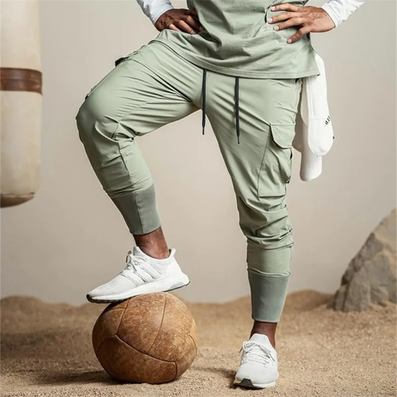 

2021 New Men's Trendy Brand Loose Multi Pocket Cargo Pants Summer New Thin Sweatpants Sports Pants Joggers Men Pantalones Hombre