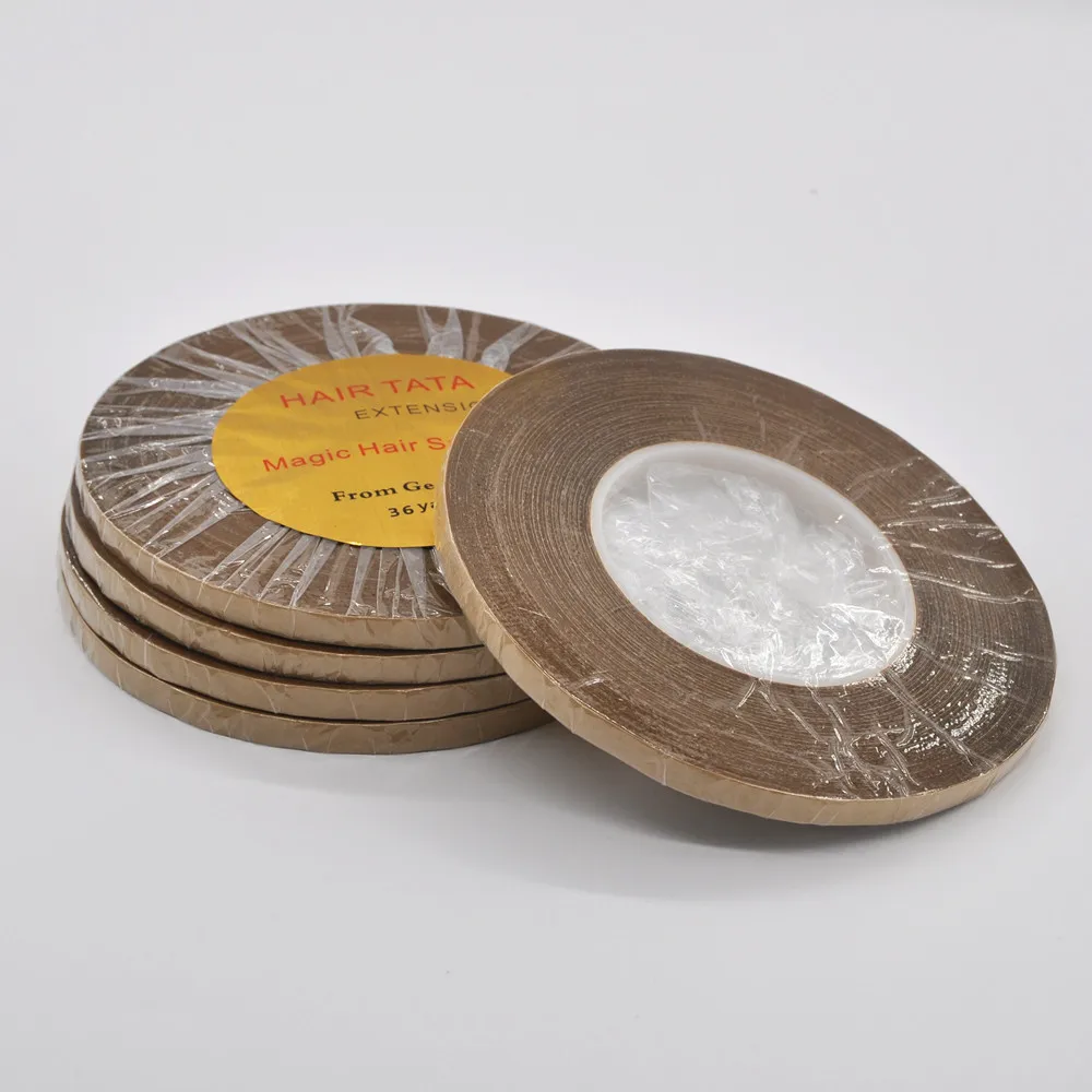 0.8cm*36Yards Ultra Hold S Hair TATA Hair Extension Tape Double Side Adhesive Tape For Tape Hair Extension Magic Hair Salon Tape