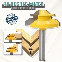 45 %c2%b0miter router bit lock miter router bit 6 to 12 shank woodworking tenon milling cutter tool drilling milling for wood carbid