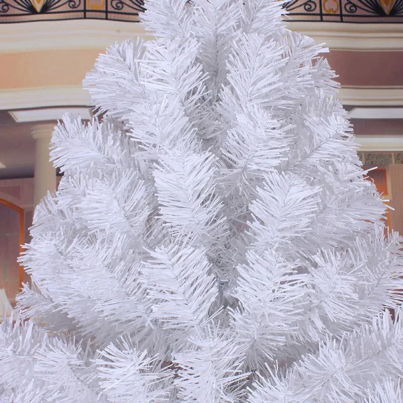 

8Ft Pencil Flocking Christmas Tree Flocking Tied Light ChristmasWhite Christmas Tree