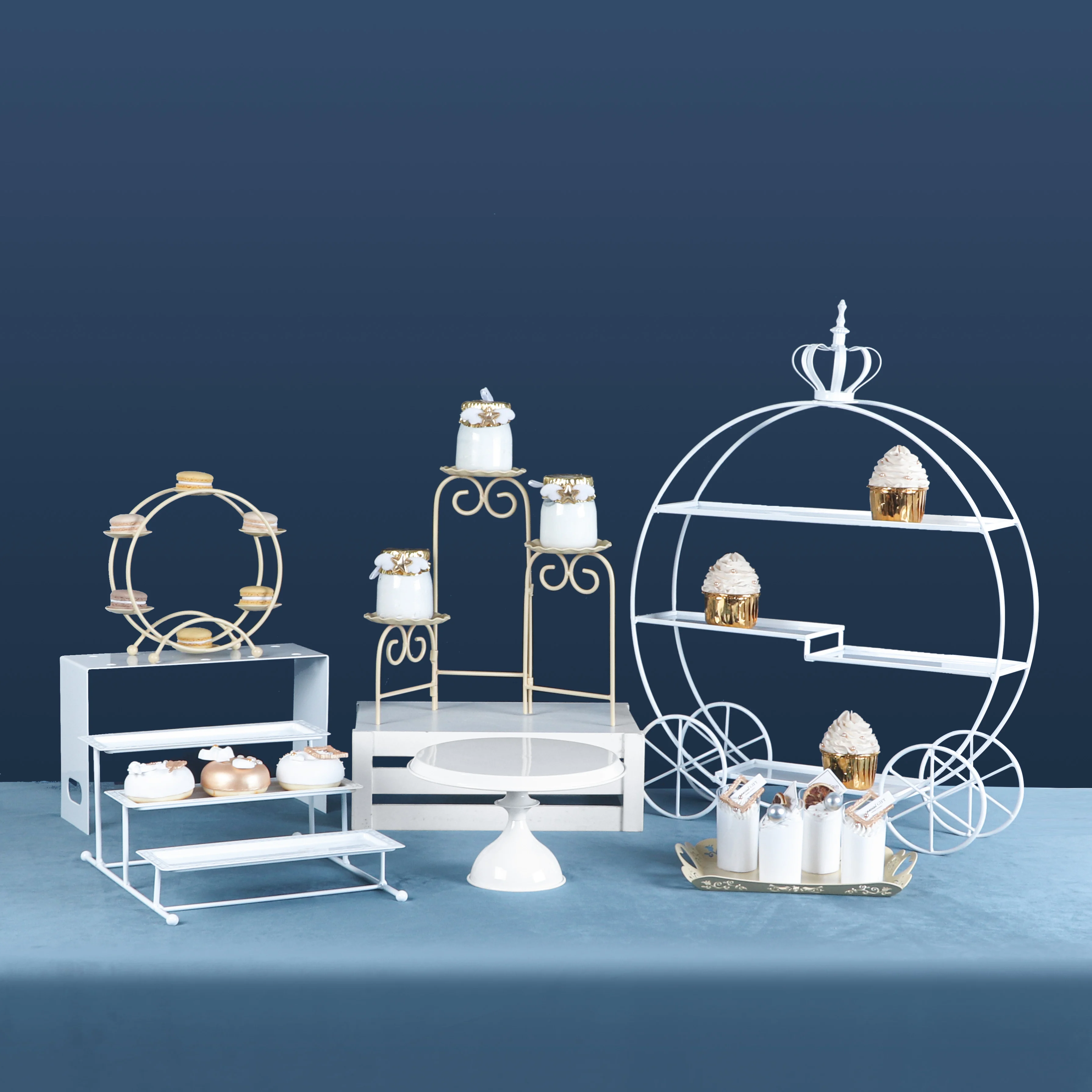 

Baby Birthday Shower Party Dessert Tableware Cake Stands Cupcake Cakes Display Holder Plates Fondant Food Metal Tray Dinnerware