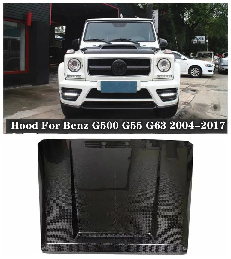 

High Quality ABS Resin & Carbon Fiber Engine Hood Vent Cover For Mercedes-Benz G500 G55 G63 2004-2017