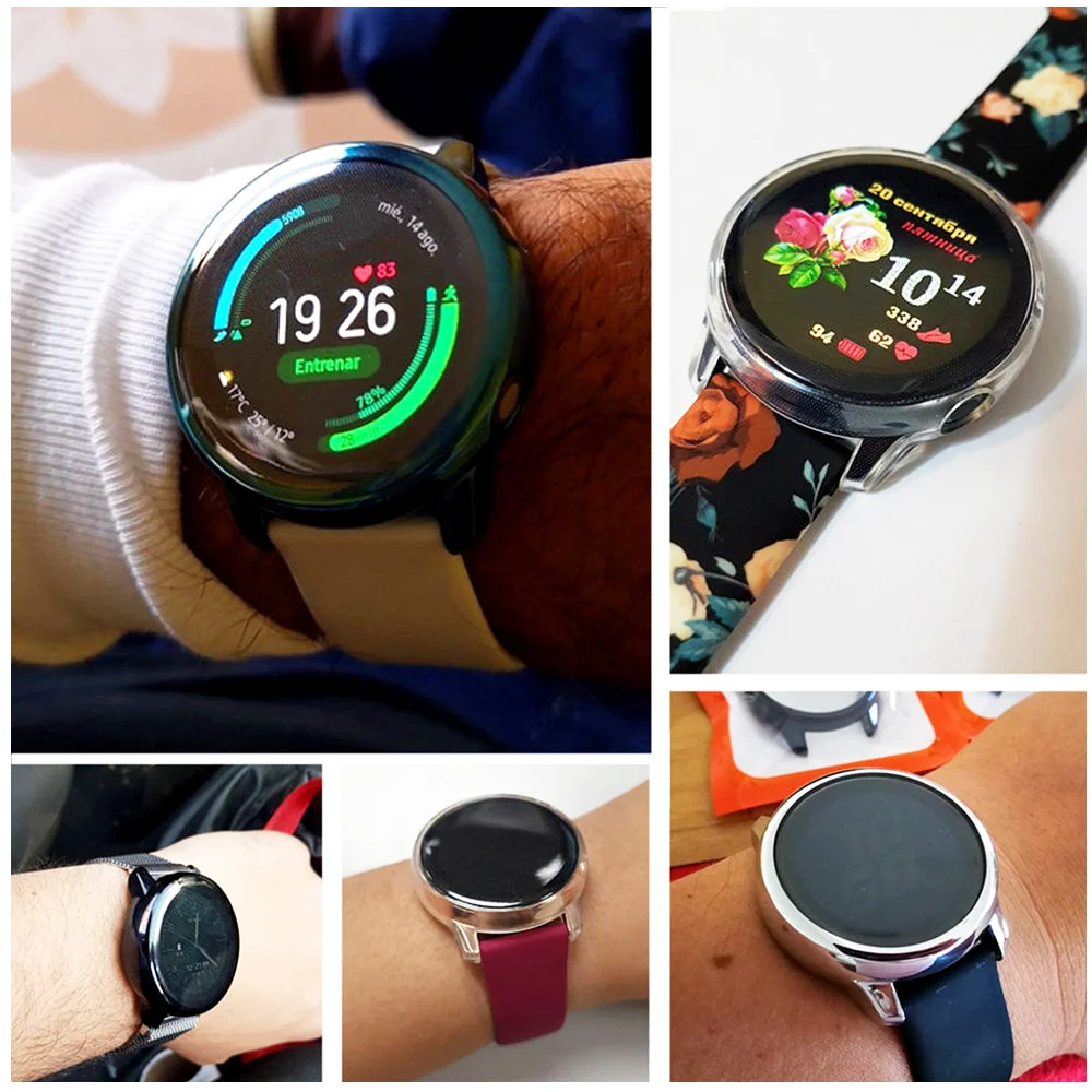 

Screen Protector+Case For Samsung Galaxy watch active 2 44mm 40mm cover TPU All-Around bumper+film Galaxy watch Active 2 case