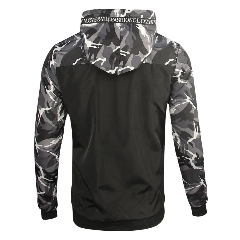 

2021 Spring And Autumn Camouflage Men's Jacket Men's Jacket Tooling Hooded Color Matching New Youth Wish