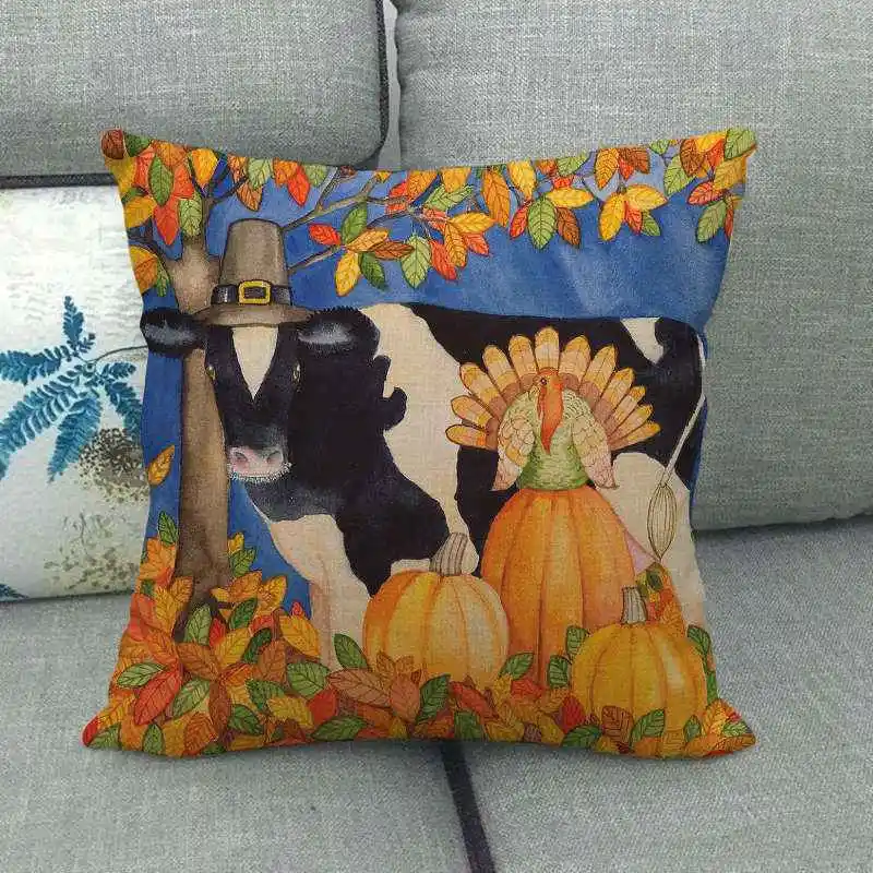Искусственная Подушка Чехол Осенняя Тыква диванная для дивана домашней кровати