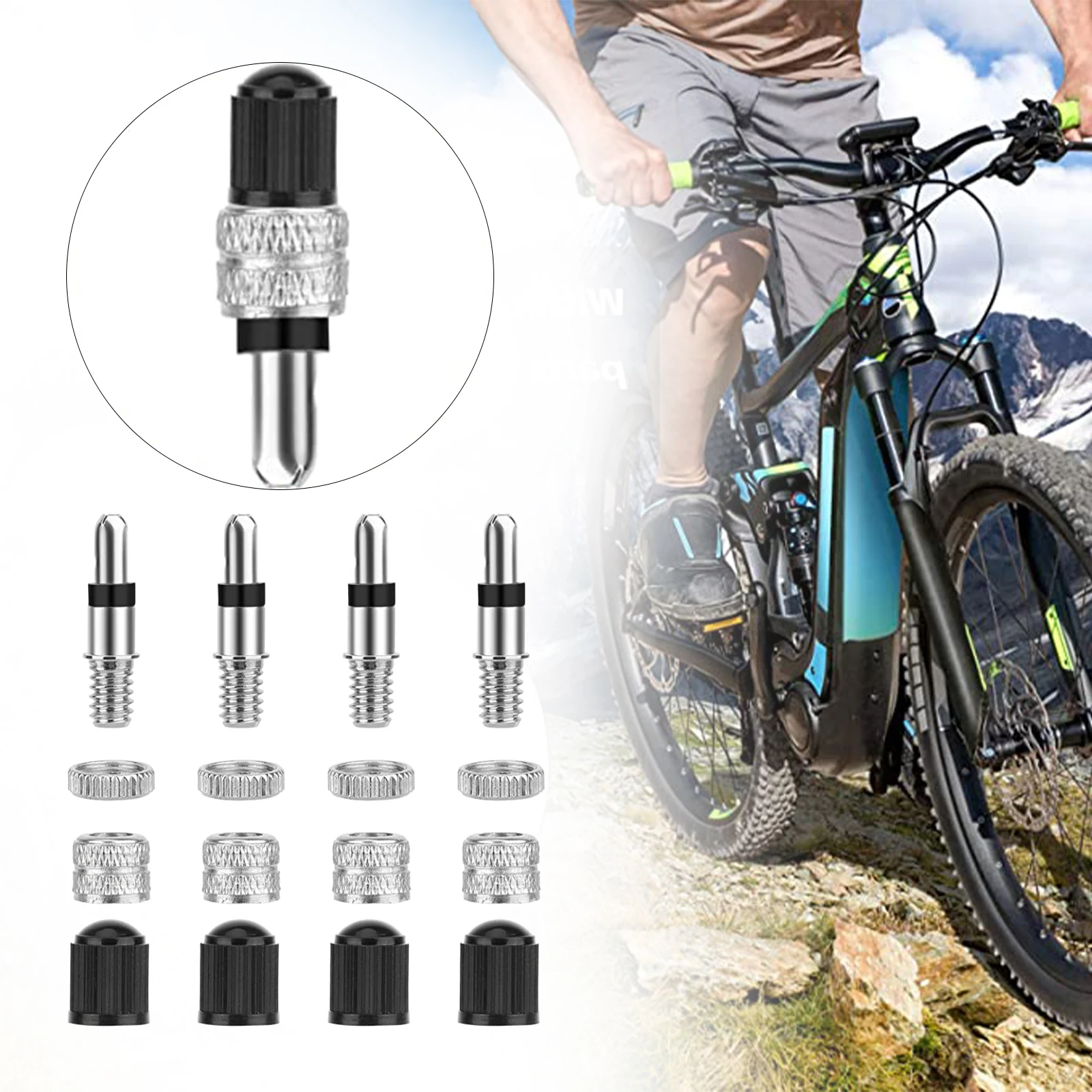 

Bicycle Valve Quick Valve Complete Set Bicycle Valve Complete Set Wheel Hub Valve Cover Is Compatible With Wooden Bicycle Tires