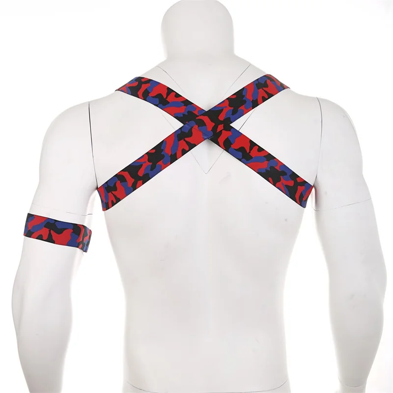 Пикантные Для мужчин нижнего белья нагрудный ремень костюм эластичный бандаж