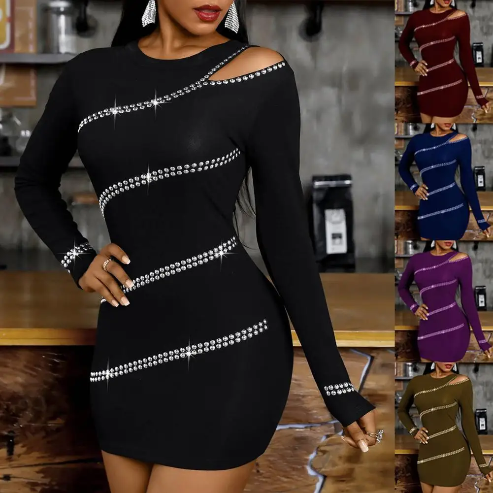 

Trendy Women Solid Color Sheath Dress Bodycon Dress Sexy All Match