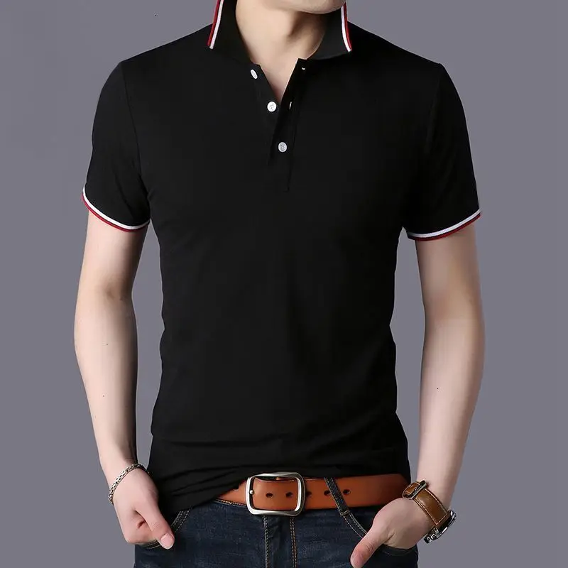 2019 Zomer Mannen Polo рубашка деловая Повседневная 95% kaatoen брендовая Новая мужская поло Korte