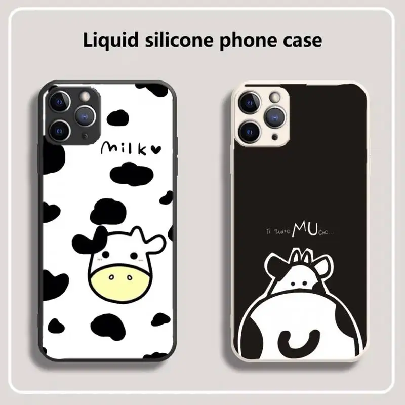 

Cute Cow Milk Phone Case for iPhone 13 12 11 mini pro XS MAX XR 8 7 6 6S Plus X 5S SE 2020