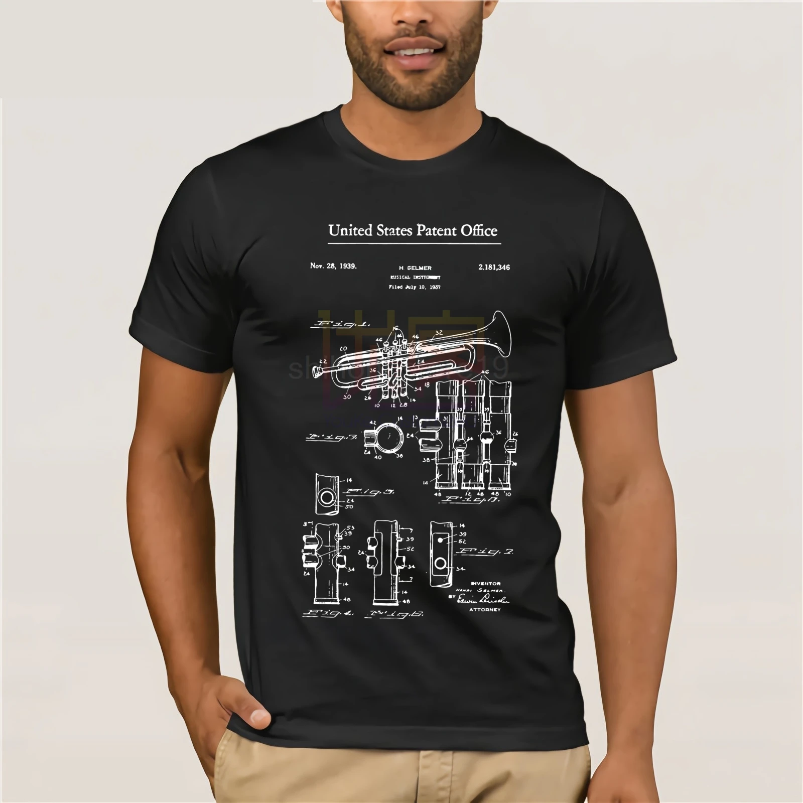 1939 труба запатентованная музыкальная латунная группа оркестр винтажный