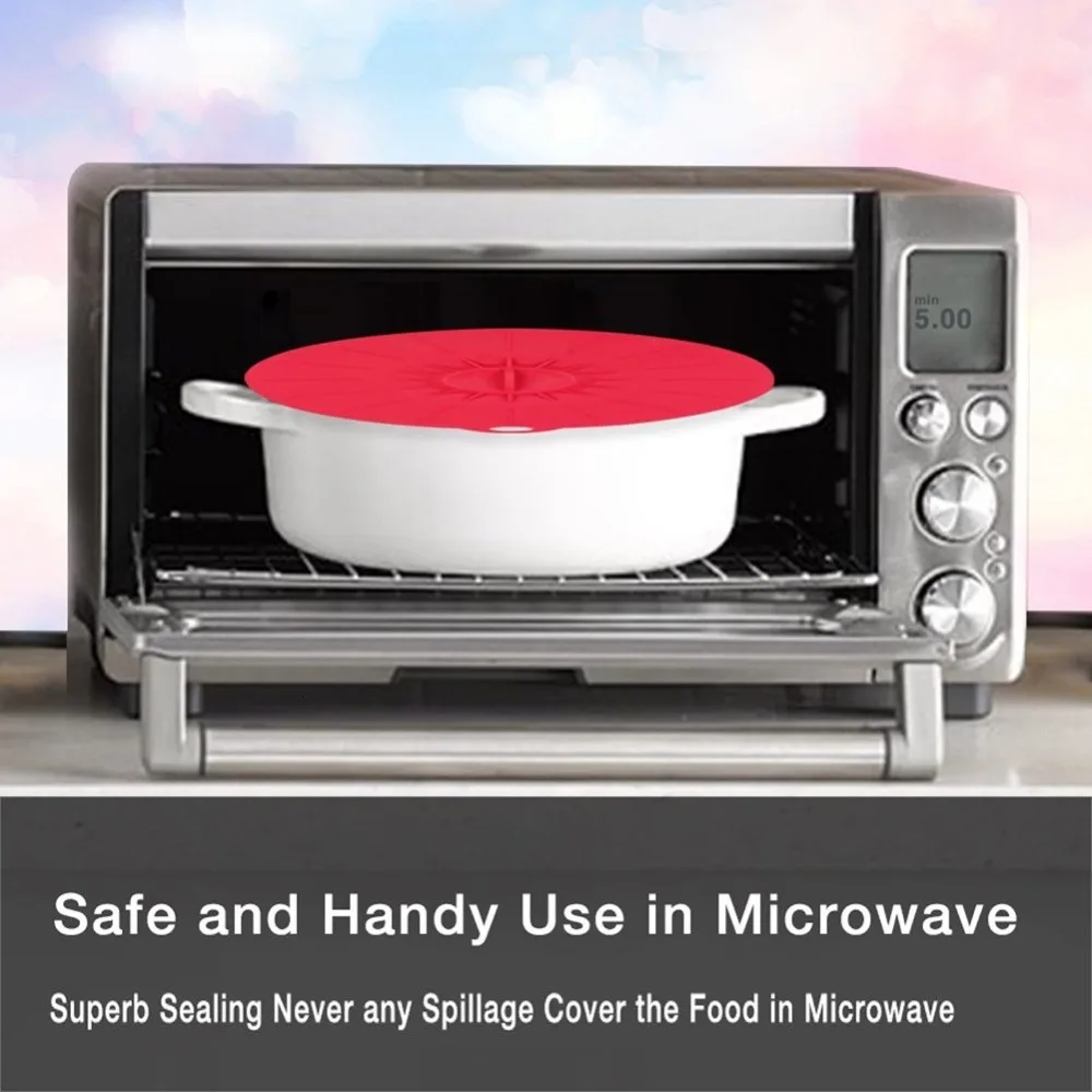 Силиконовые крышки для микроволновых печей 5 шт. универсальная многоразовая