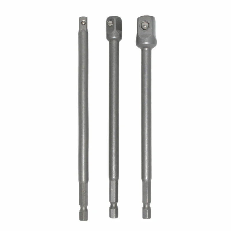 

6pcs Hex Shank Wrench Drive Power Extension Drill Bit Socket Adapter Holder 1/4" 3/8" 1/2" Screwdriver Tools