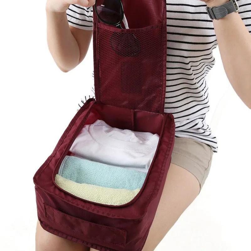 

Convenient Travel Shoes Storage Bag Nylon 6 Colors Portable Closet Organizer Bags For Shoes Sorting Pouch multifunction