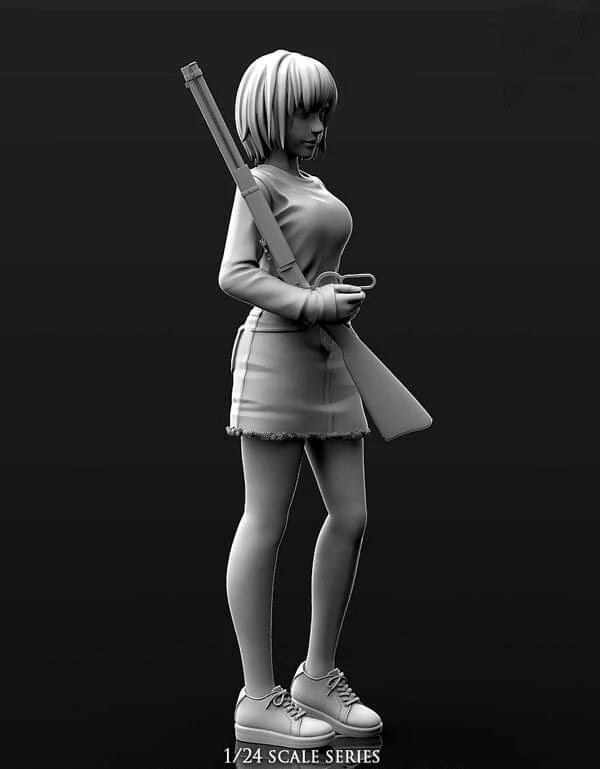 1/24 фигурка модели из смолы GK женская роль несобранный и Неокрашенный комплект -