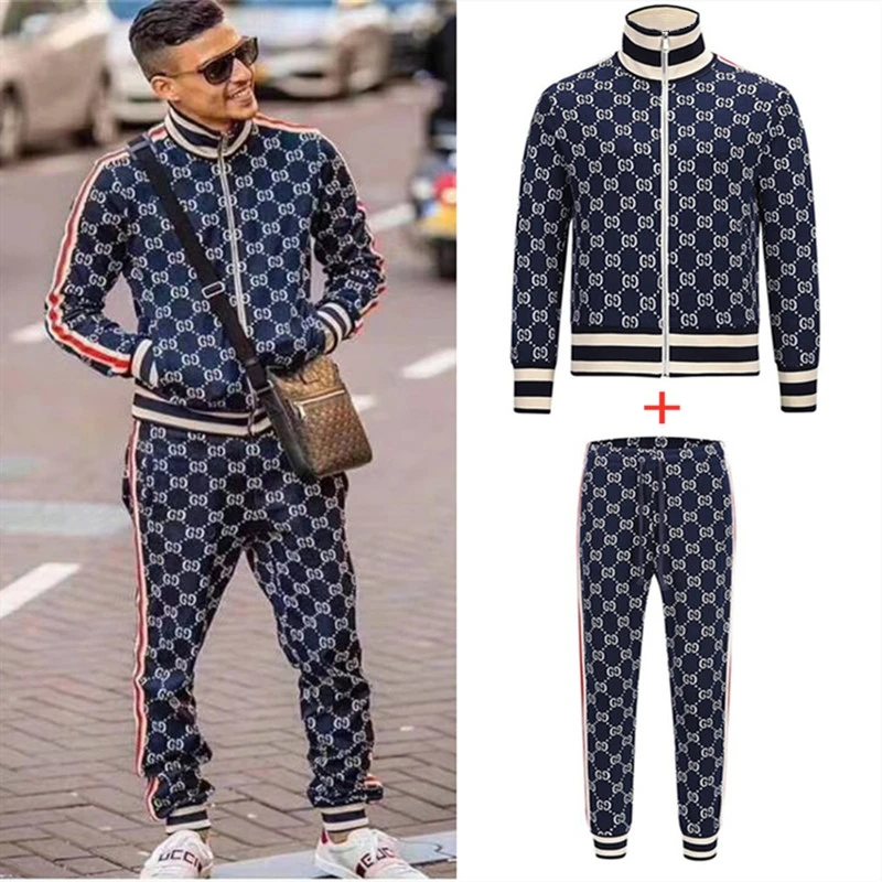 

Spring And Autumn New European And American Street Fashion Style Sports Leisure Jogging Boutique Men's Comfortable Suit 2021