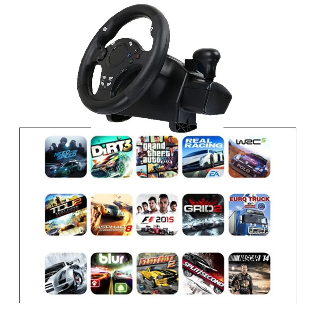7 в 1 270 градусов гоночный руль для PS4/PS3/PC/XBOX-ONE/XBOX-360/Switch/Android игры руль реалистичный дроссельной заслонки тормоза