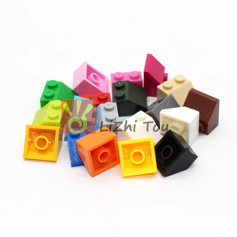 MOC склон Кирпич 2*2 3039 DIY просвечивающие блочные кирпичи совместимые с сборными