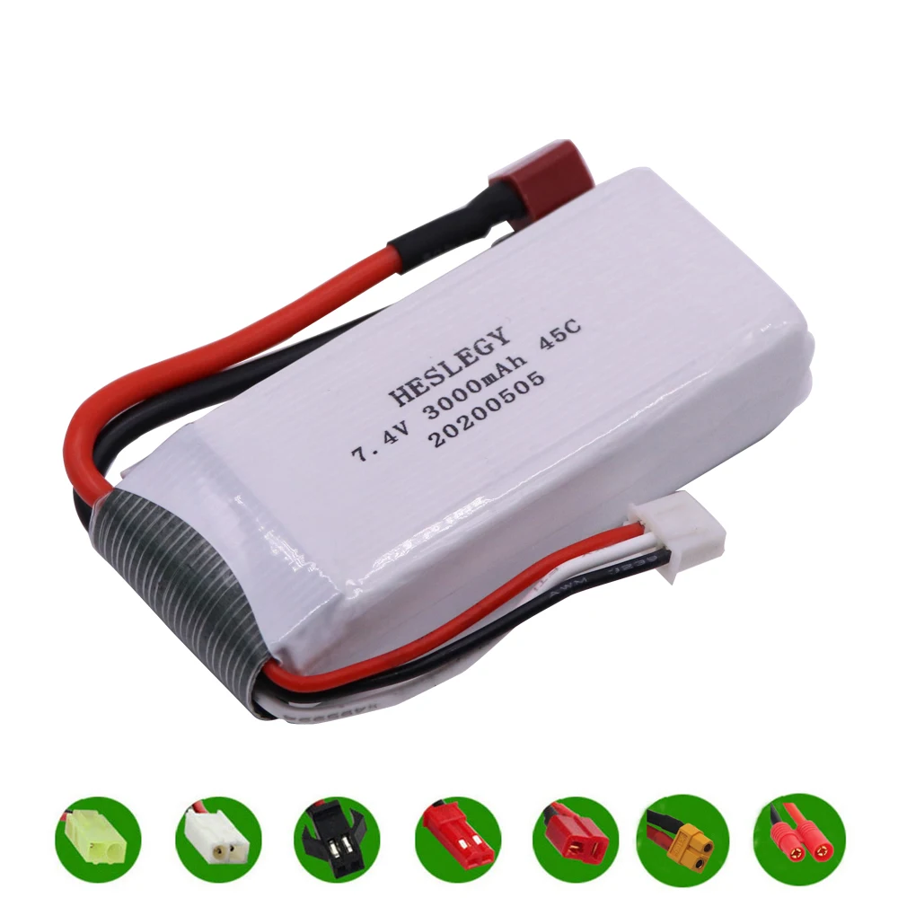 7 4 В 3000 мАч Lipo battery 2S T/SM/Банановая вилка для Syma X8C X8W X8G X8 RC Quadcopter 12428 12423 Аксессуары
