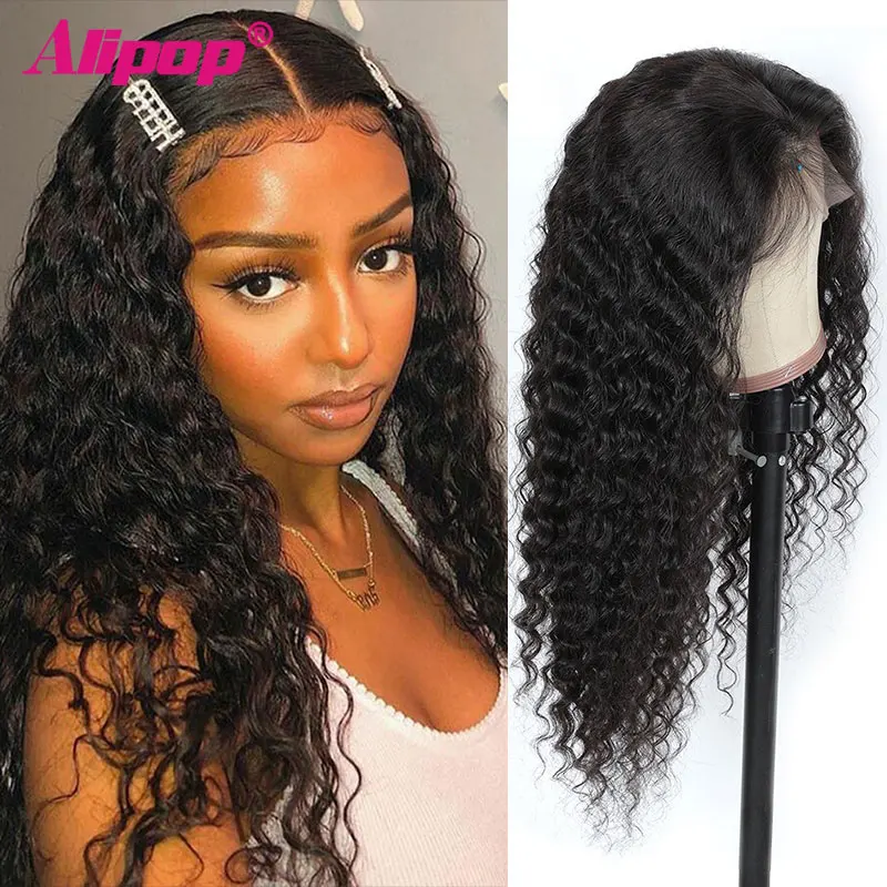 250% парик на сетке спереди с глубокой водой парики прозрачной для женщин дешевые