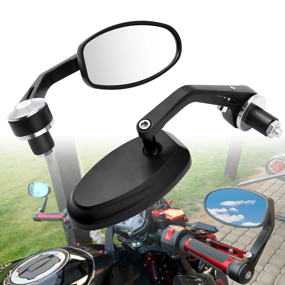 Зеркало мотоциклетное с ручкой и стеклом 22 мм для DUCATI Monster M600/M620/M750/M900/Scrambler