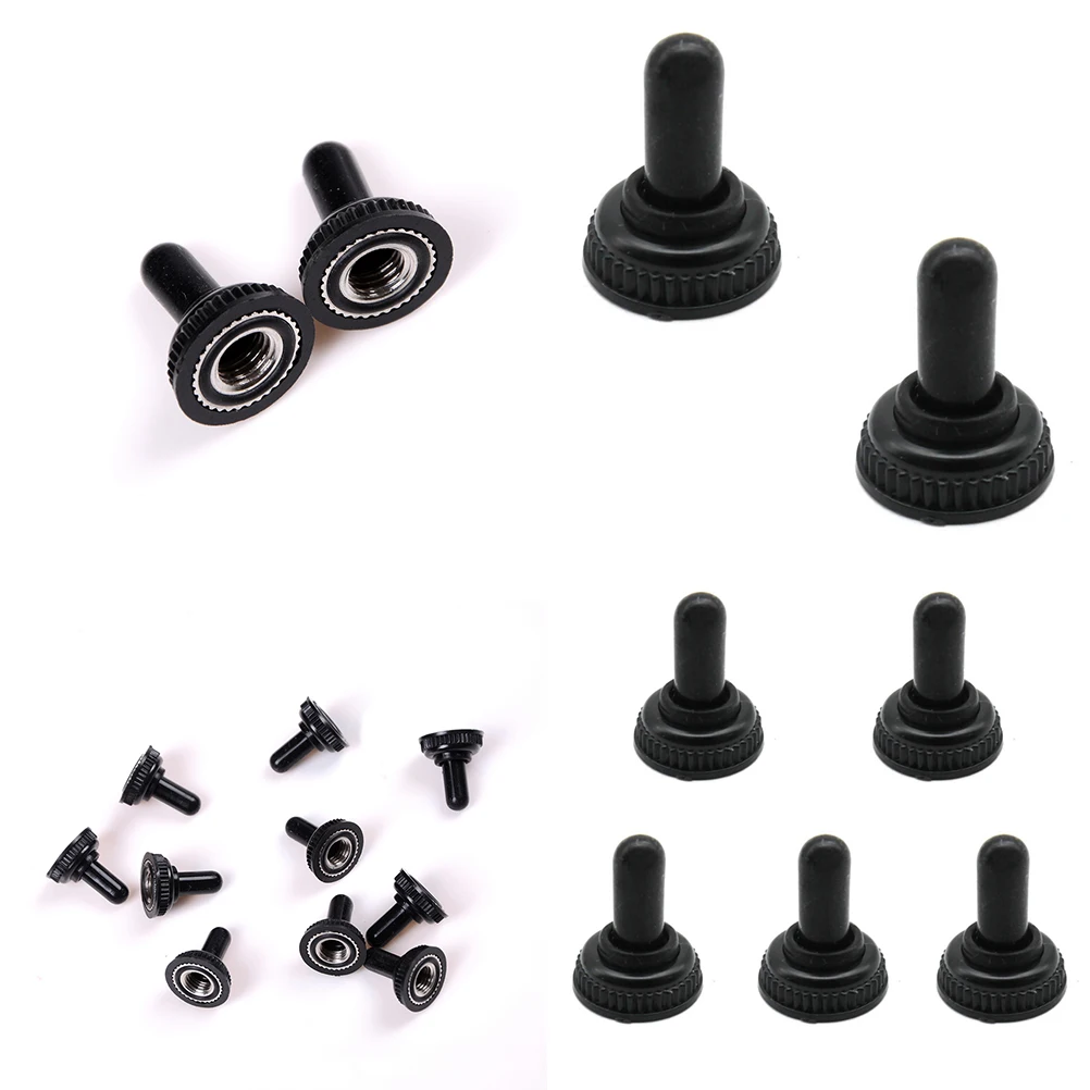 10 шт. 6 мм черная резиновая водонепроницаемая крышка колпачок для ботинка