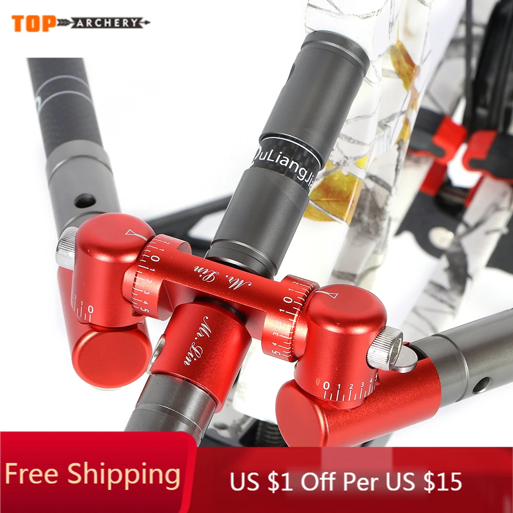 

Toparchery одиночный/двойной регулируемый V-Bar составной лук изогнутый лук CNC фрезерный анодированный стабилизатор для баланса стрельбы лука