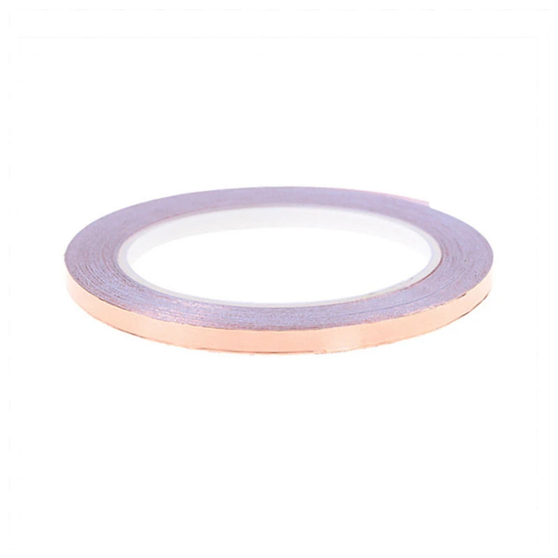 1pc 6mm 20m adhesive abschirmung gitarre slug und schnecke barriere leitung einzel leitfähigen kupfer folie band streifen großhandel free