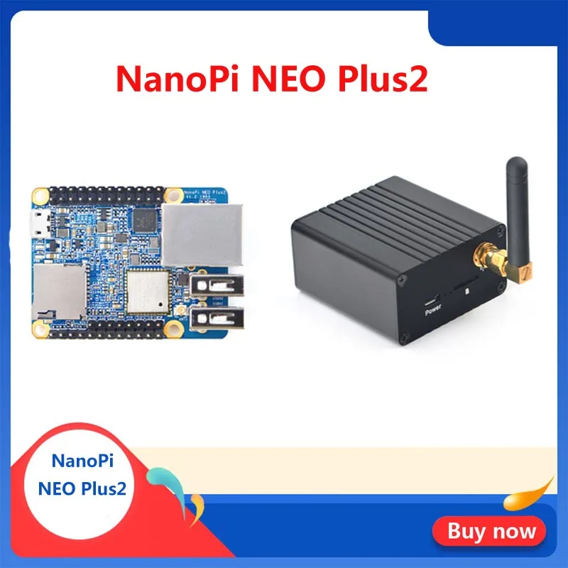 Friendly NanoPi NEO Plus2 all-in-one H5 Gigabit Ethernet port IoT development board WiFi Bluetooth with Metal case with Heatsink