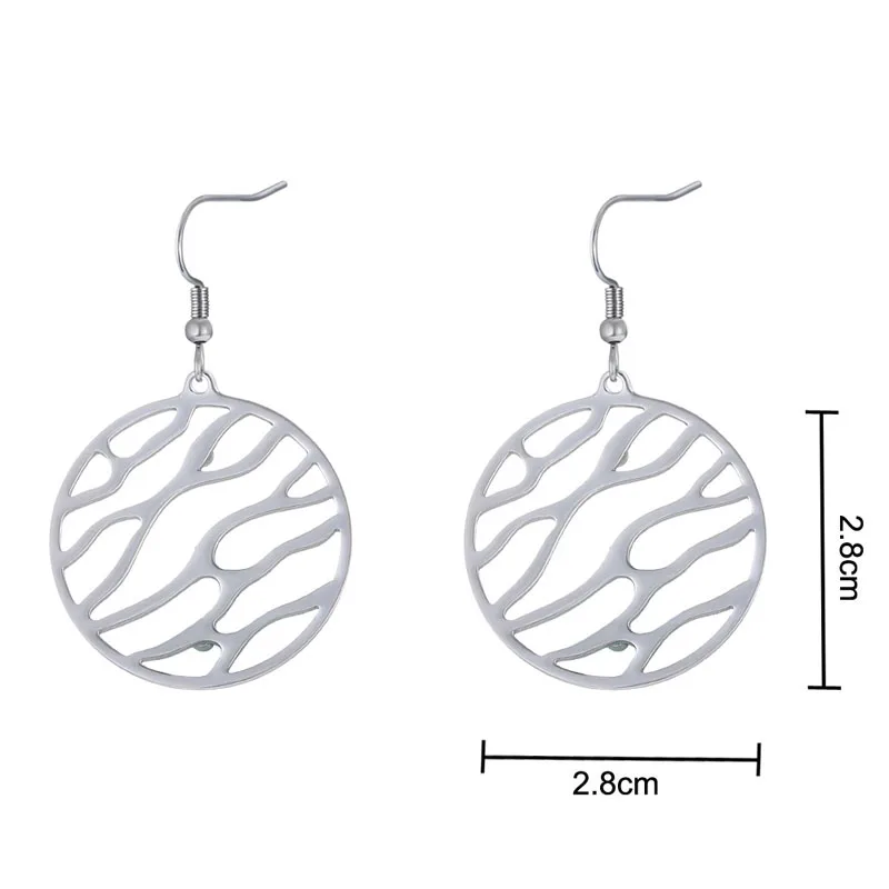 Женские серьги Cremo из нержавеющей стали кожаные Сменные круглые Висячие