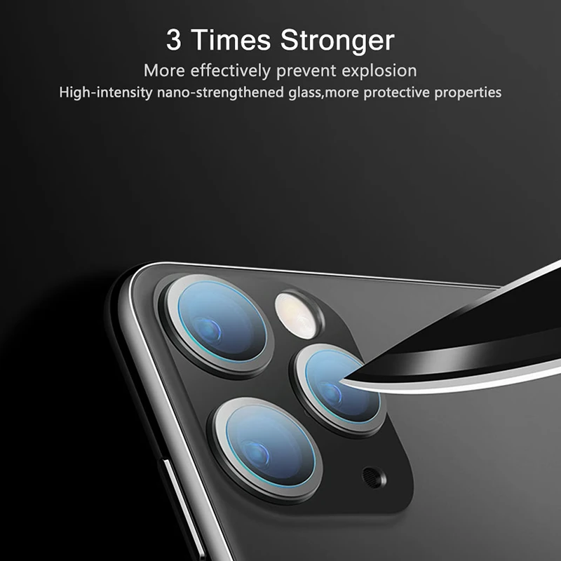 2 комплекта стекло для камеры Iphone 11 Pro Max 2019 закаленное полное покрытие пленка