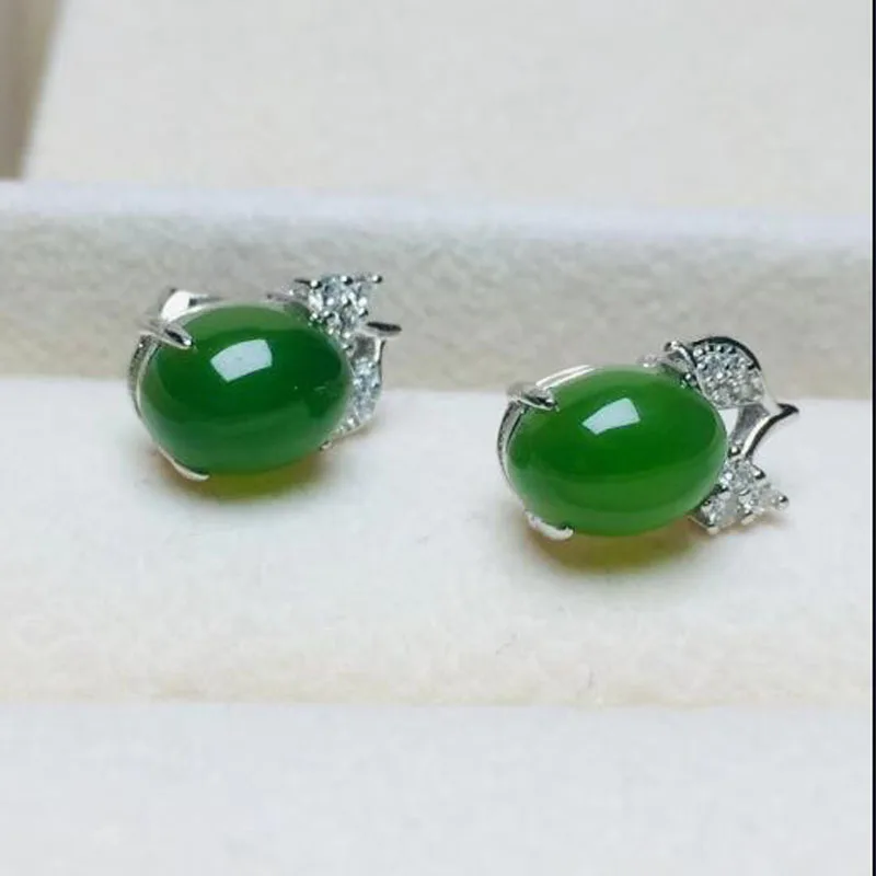 Настоящий Сертифицированный натуральный Хотан яшма 925 пробы серебро ювелирные