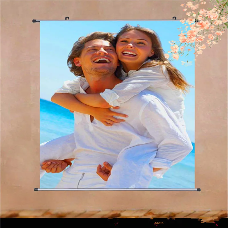 Печать с фото KPOP тканевая висячая Картина Настенная прокрутка декоративный