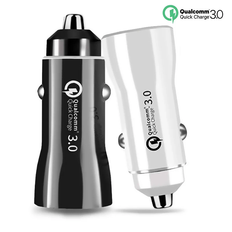 Мини Автомобильное зарядное устройство USB Quick Charge 3 0 2 мобильный телефон с портами