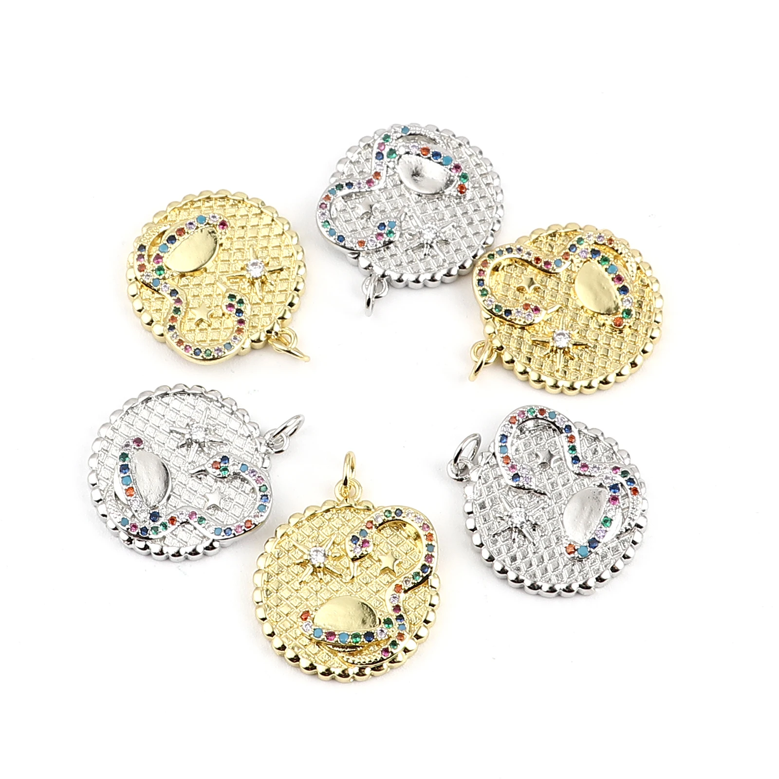 

Fashion Galaxy Charms Planet Multicolor Rhinestone Pendant DIY Jewelry Making Findings Necklace Jewelry Accessory Gift 26mmx20mm