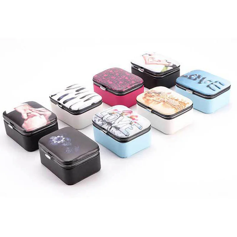 

Portable Jewelry Box Storage Color Printing Cute Travel Earrings Earrings Ring Jewelry Box Jewelry Storage Box
