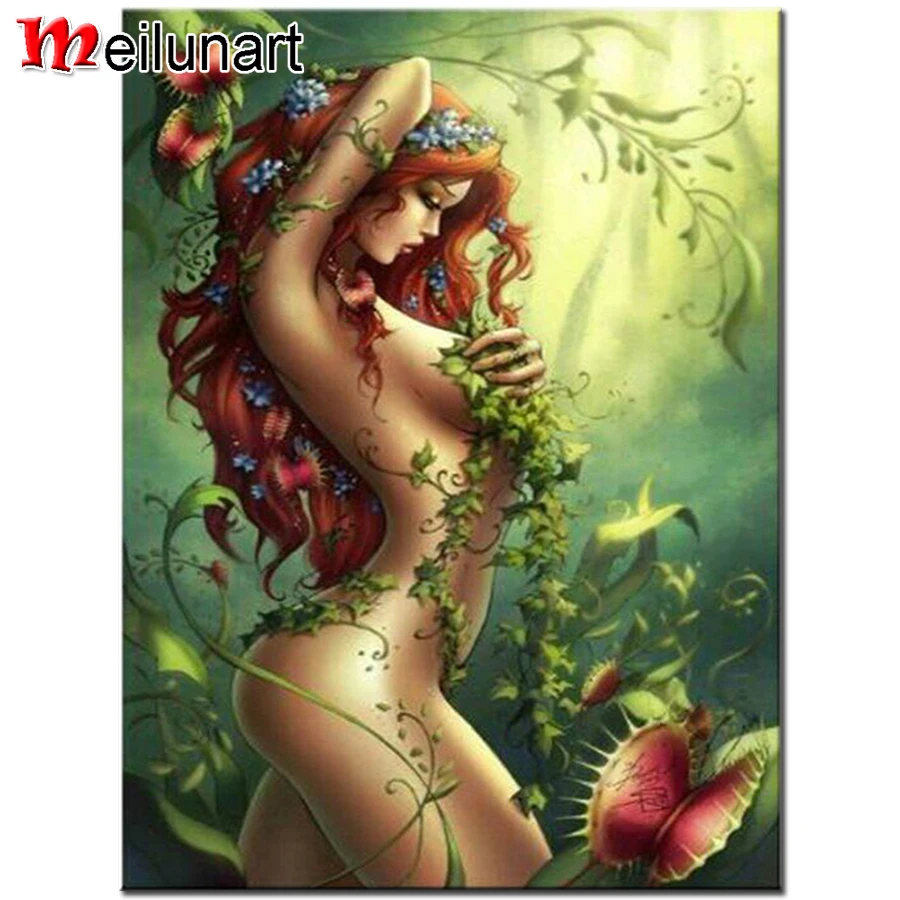 

Cartoon elf girl diy diamond painting 5d full square round drill diamond embroidery rhinestone needlework kits Home decor AS0248