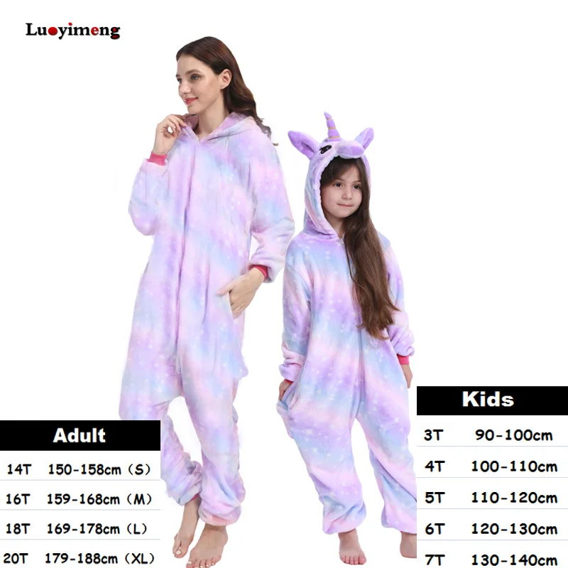 

Kigurumi Pijamas Sets Unicorn Pajamas For Girls Boys Winter Unicornio Sleepwear Panda Onesie Kids Costumes Baby Licorne Pyjamas