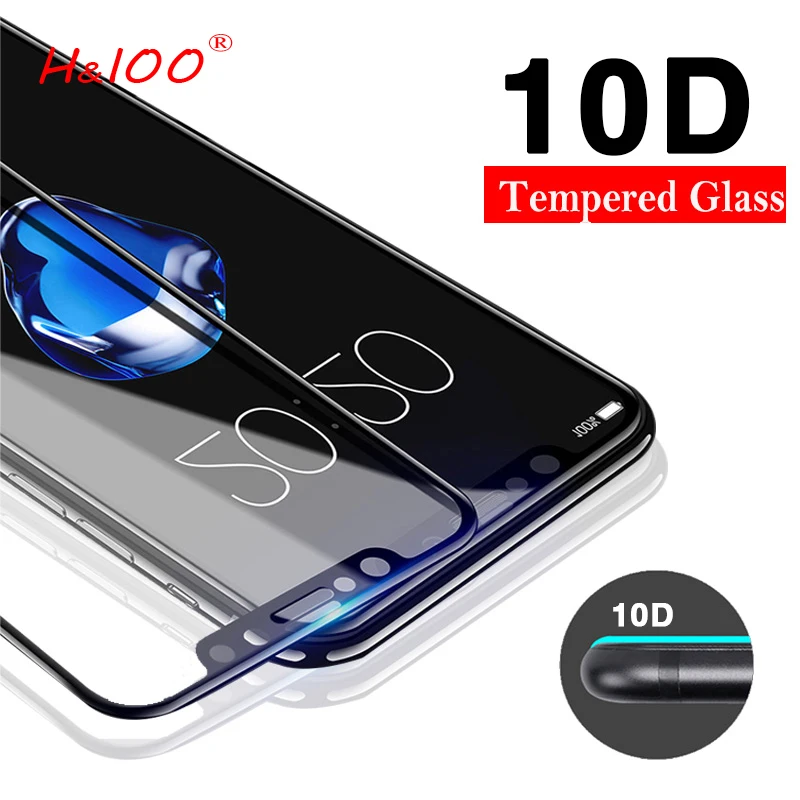 

10D Anti-Explosion Screen Protector for iPhone Tempered Glass For iPhone X XS MAX 6s 7 8plus Premium Protective Toughened Film