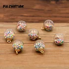 Прозрачный стеклянный шарик 16 мм, разноцветные бусы украшение кулон в коробке для изготовления браслетов, ожерелий, ювелирных изделий, комплектующие для сережек сделай сам, 10 шт.