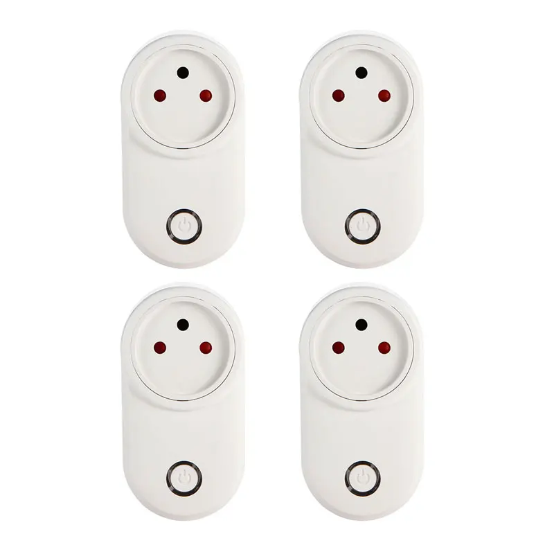 4 pack Wifi умная розетка Israel IL умная розетка 16А Голосовое управление Синхронизация Смарт-жизнь приложение работает с Alexa Google Home IFTTT Tuya - Цвет: 4 pack
