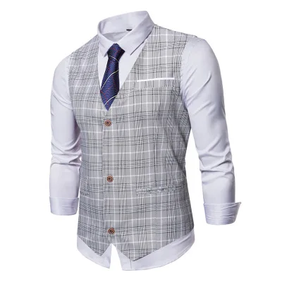 

Free shipping men's suit vest autumn and winter new European size men's casual suit vest fashion vest men 052